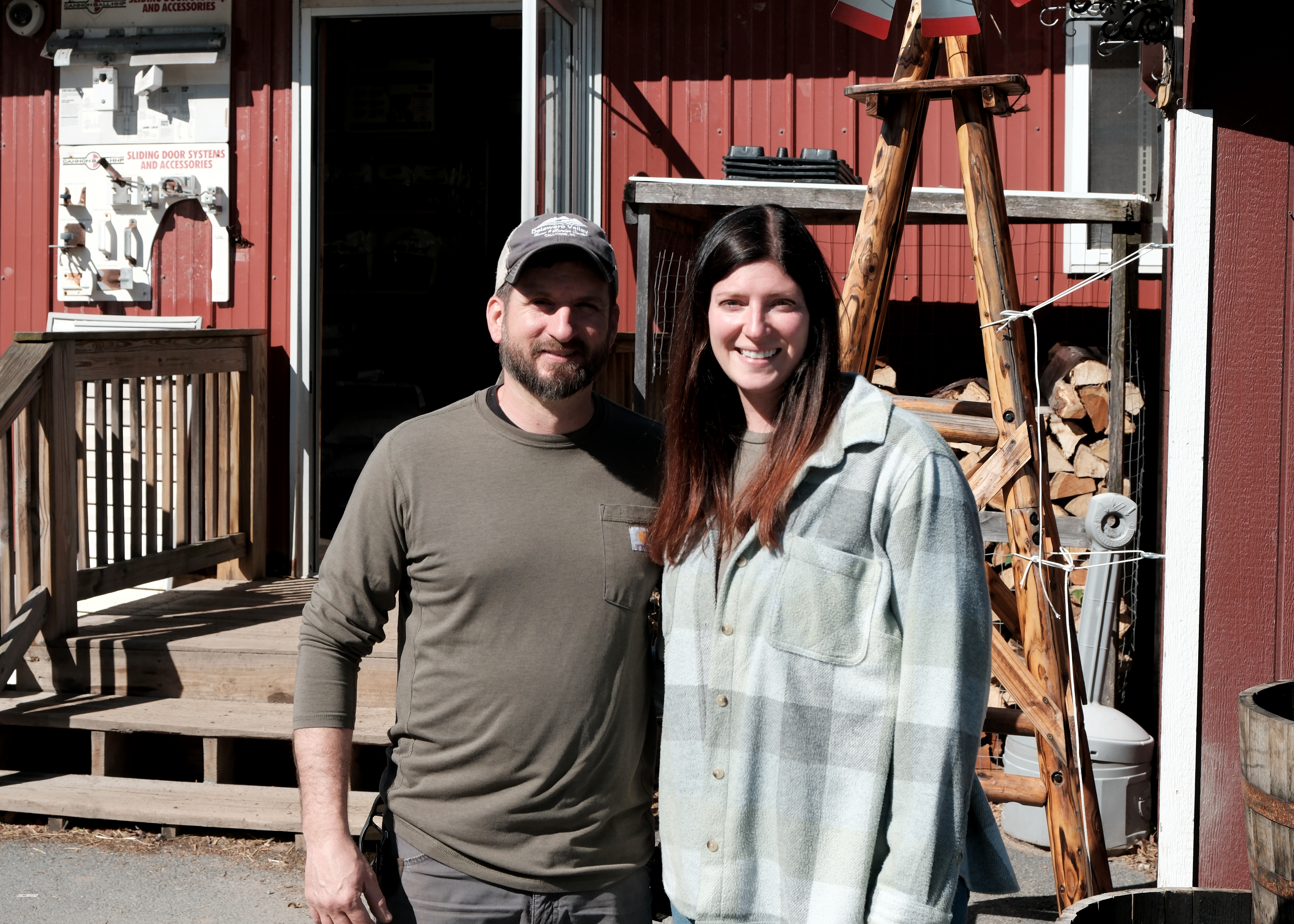 Kyle and Kaelin Slavatore outside Agway