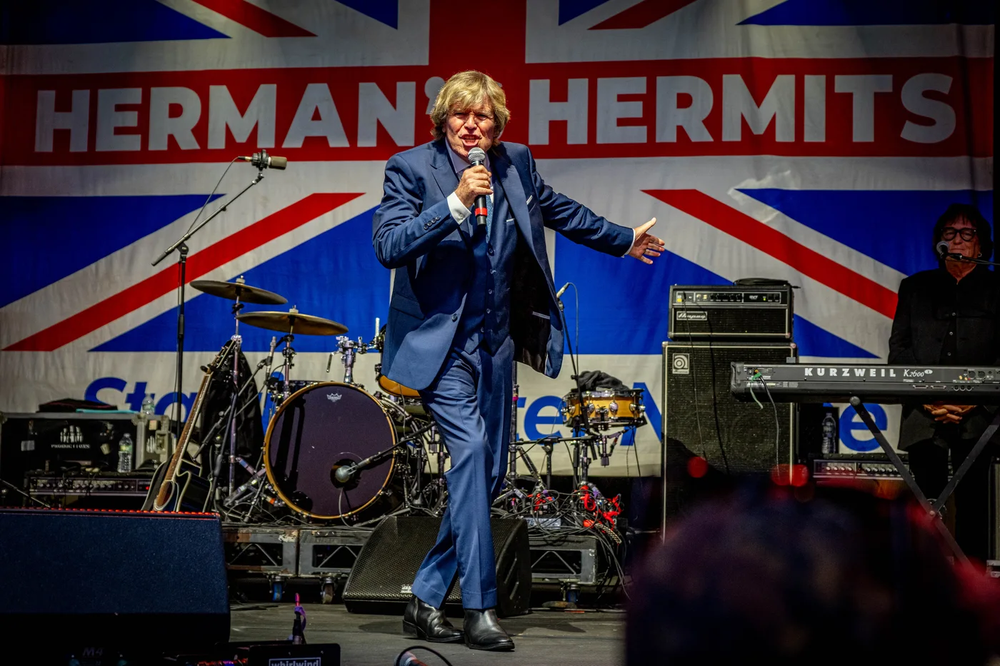 Peter Noone performs with Herman’s Hermits at Bethel Woods’ 20th anniversary celebration.
